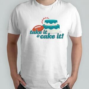 Miami Dolphins Turnover Cake Funny Graphic T-Shirt Football Meme Tee